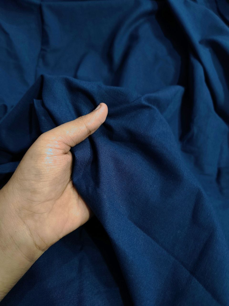 Premium Pure Cotton Denim Semra Coloured (Navy Blue)