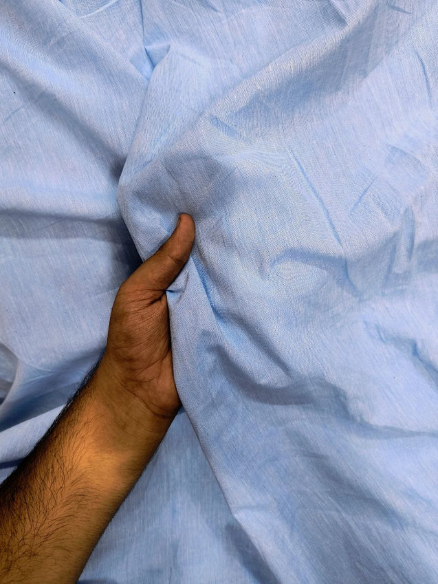 Premium Pure Cotton Denim Semra Coloured (Powder BLUE)