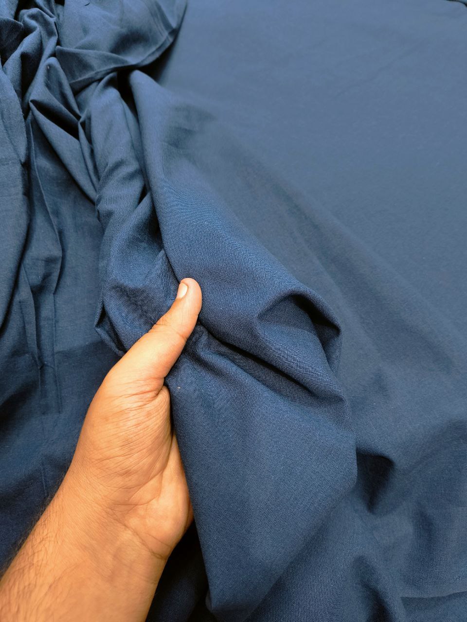 Premium Pure Cotton Denim Semra Coloured (DARK BLUE)