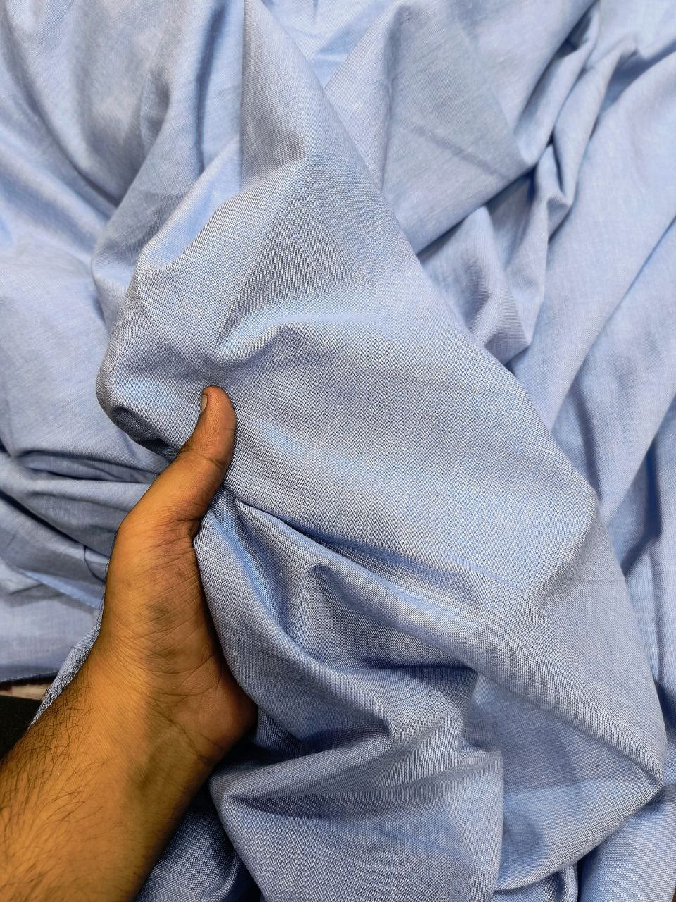 Premium Pure Cotton Denim Semra Coloured (SKY BLUE)