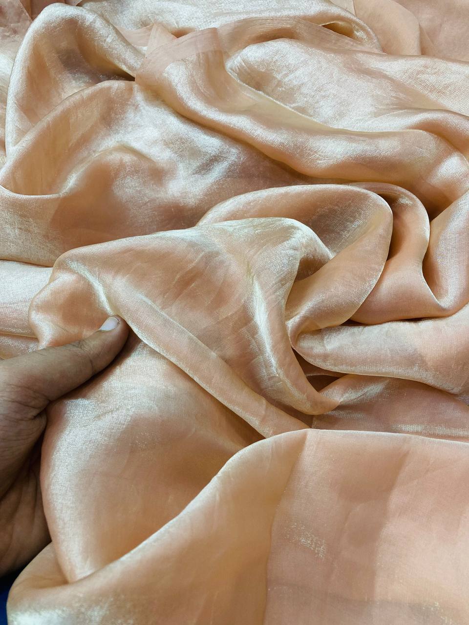 Premium Pure Jimmy Choo. Organza FABRIC (PEACH)