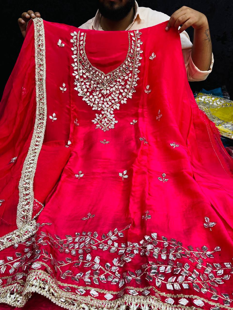 Premium Pure 3D Gota Patti Suit With Dupatta