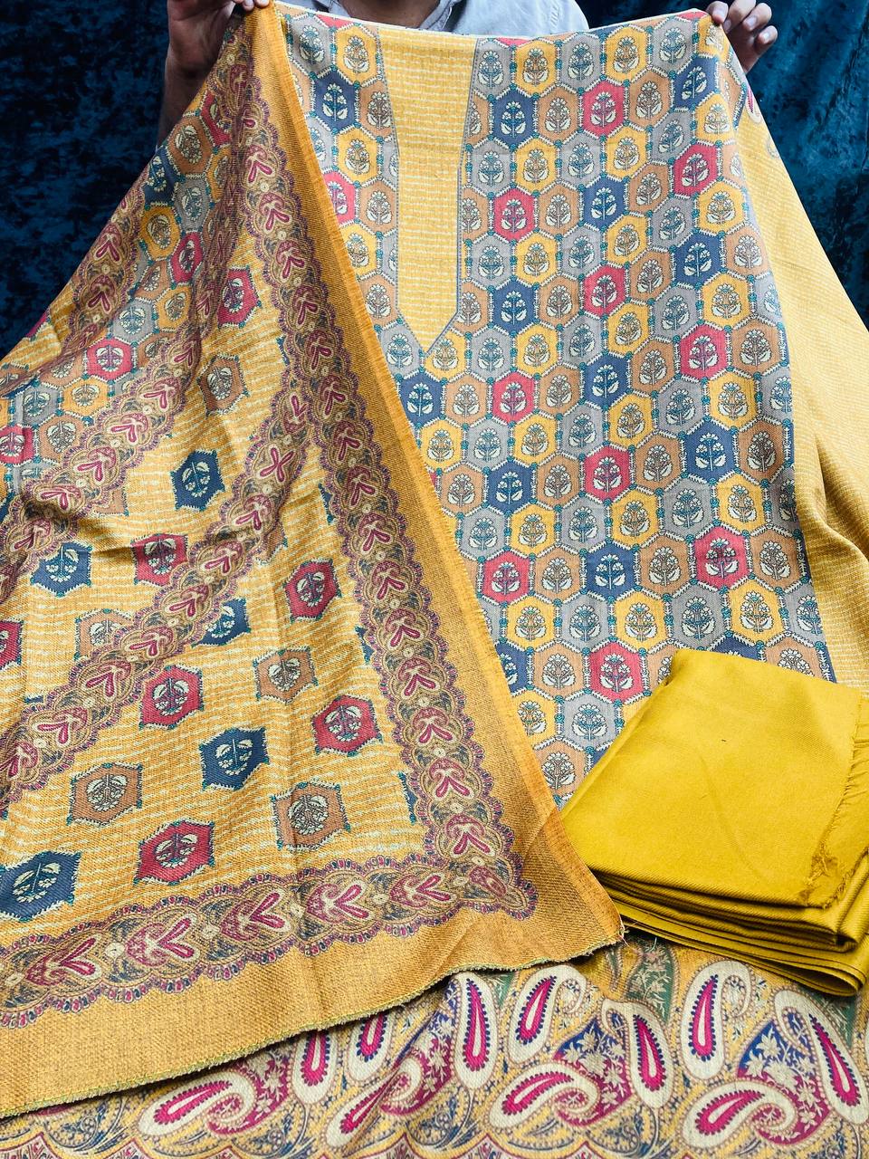 Premium Pure Pashmina Suit Set With Dupatta