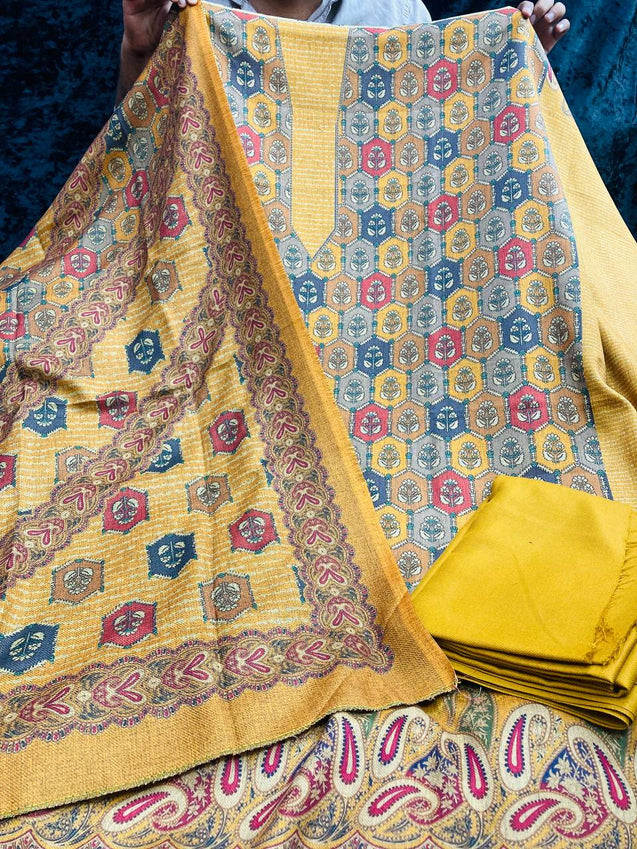 Premium Pure Pashmina Suit Set With Dupatta
