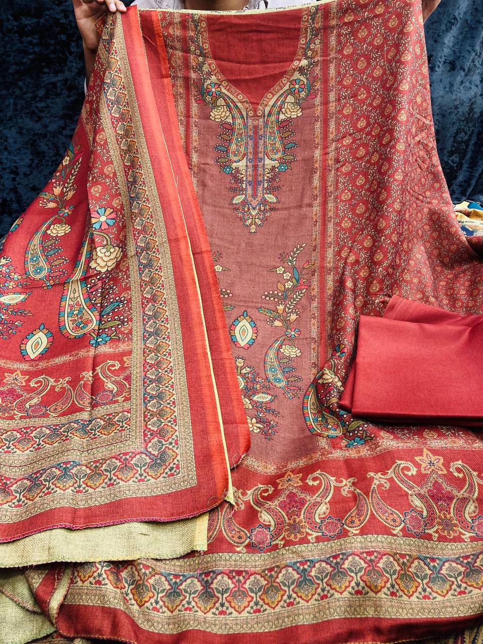 Premium Pure Pashmina Suit Set With Dupatta