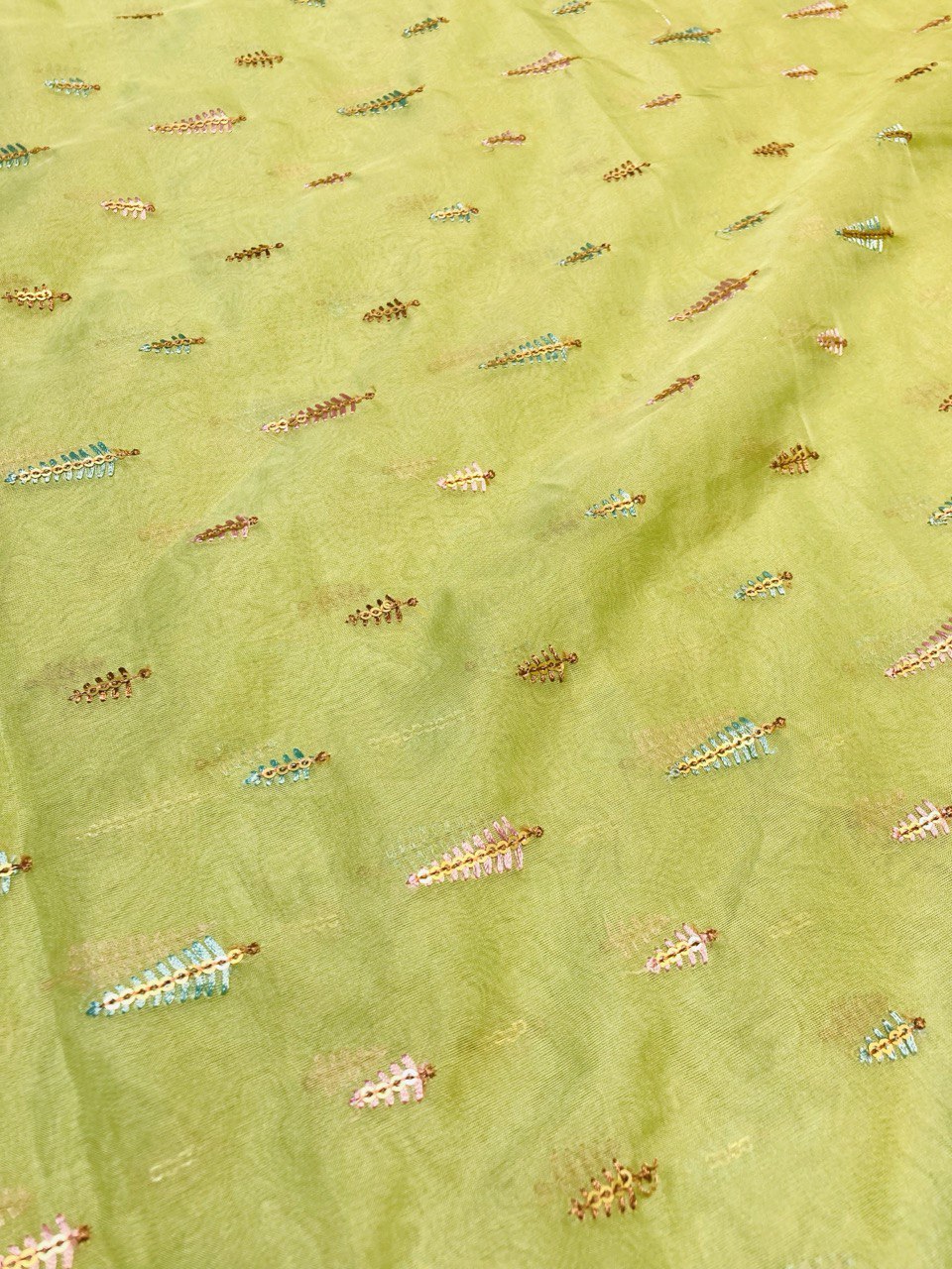 (Cut Piece SALE Fabric) Premium Pure  Fabric (Cut SIZE: 5.30 Meter)