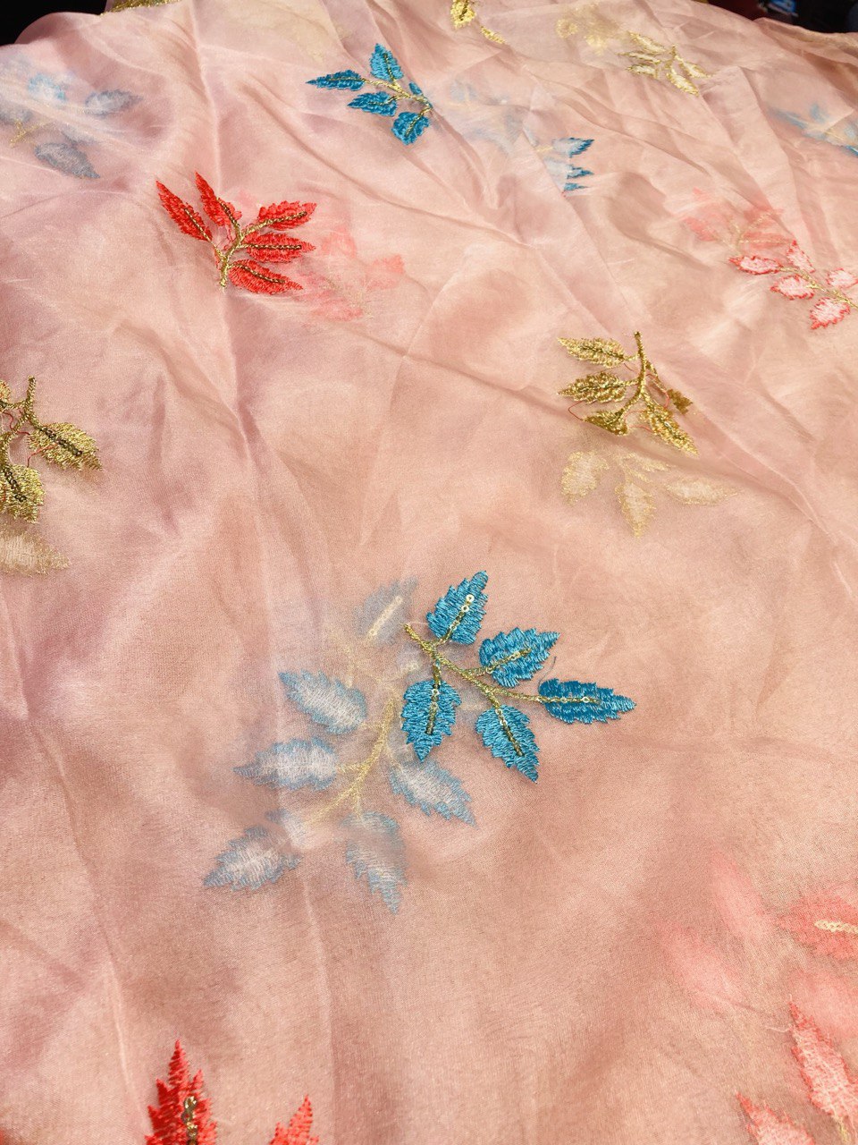 (Cut Piece SALE Fabric) Premium Pure  Fabric (Cut SIZE: 3.20 Meter)