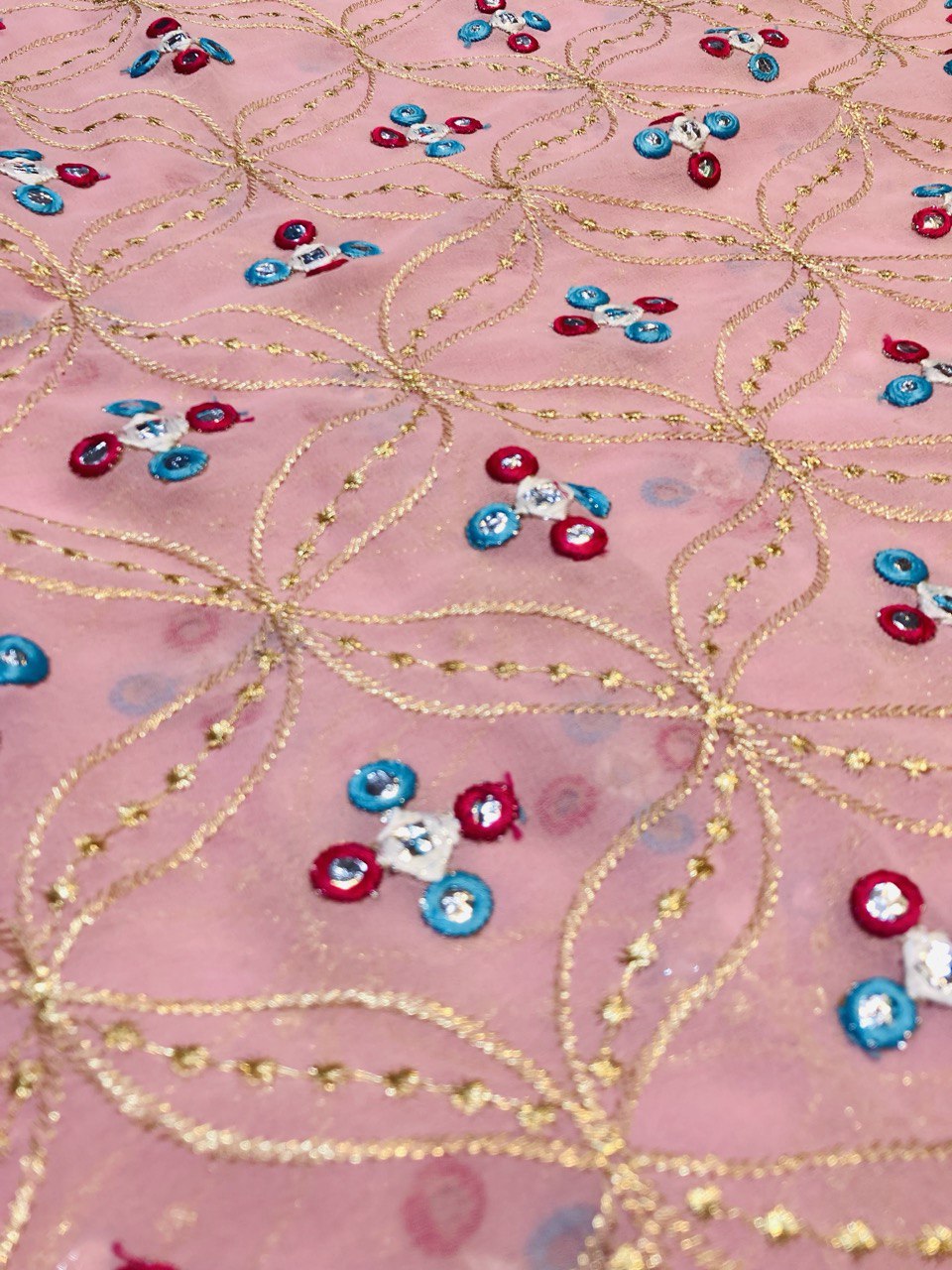 (Cut Piece SALE Fabric) Premium Pure  Fabric (Cut SIZE: 3.70 Meter)