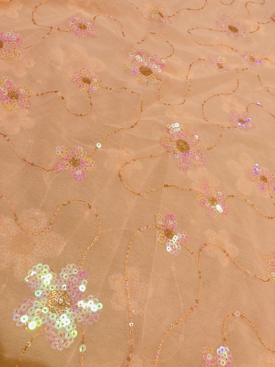 (Cut Piece SALE Fabric) Premium Pure  Fabric (Cut SIZE: 3.30 Meter)