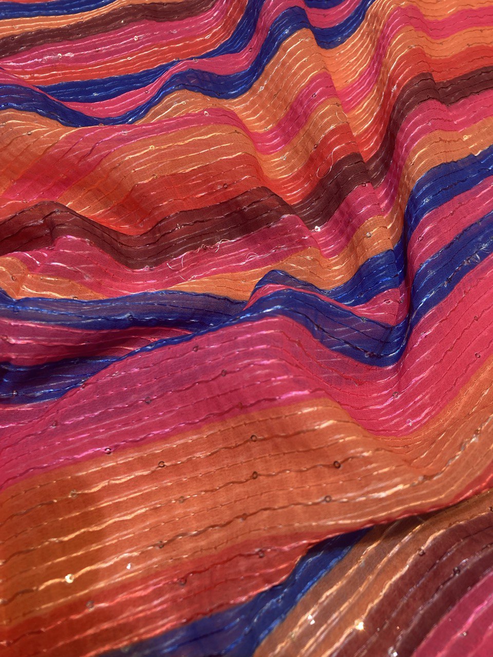 (Cut Piece SALE Fabric) Premium Pure  Fabric (Cut SIZE: 3.80 Meter)