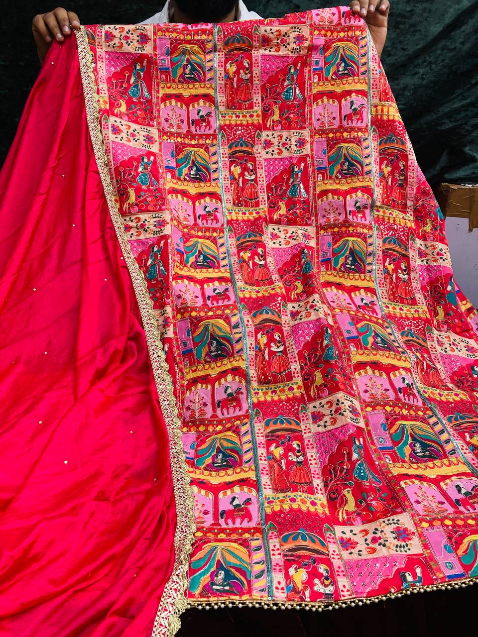 Premium Pure RAJA RANI Crepe Suit With Dupatta