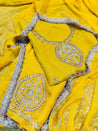 Most Premium Quality Of Pure Suit With Fine Zari And Bottom Work (Complete Suit With Bottom & Dupatta)