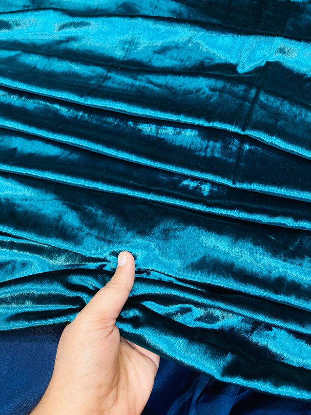 Premium Pure Imported Silk Velvet FABRIC - MOR PANKHI