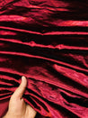 Premium Pure Imported Silk Velvet FABRIC - DARK MAROON