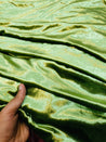 Premium Pure Imported Silk Velvet FABRIC - PISTA GREEN