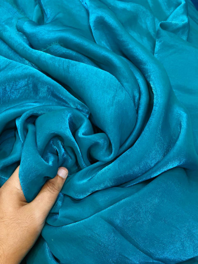 Premium Pure Jimmy Choo. Organza FABRIC (MOR PANKHI)