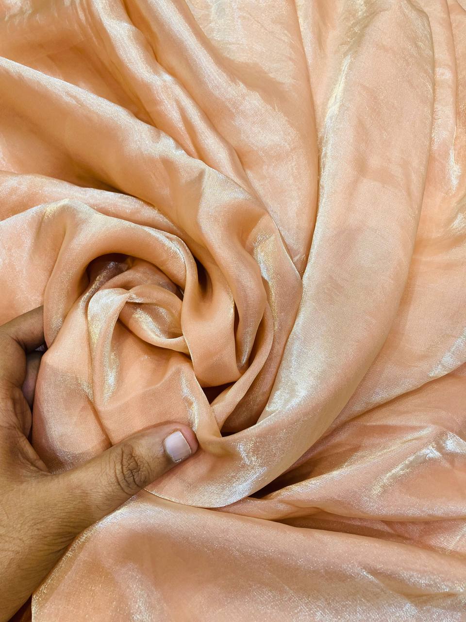 Premium Pure Jimmy Choo. Organza FABRIC (PEACH)