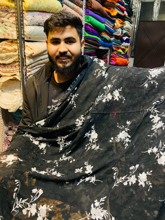 Most Premium Imported Export Quality Braso On Georgette FABRIC
