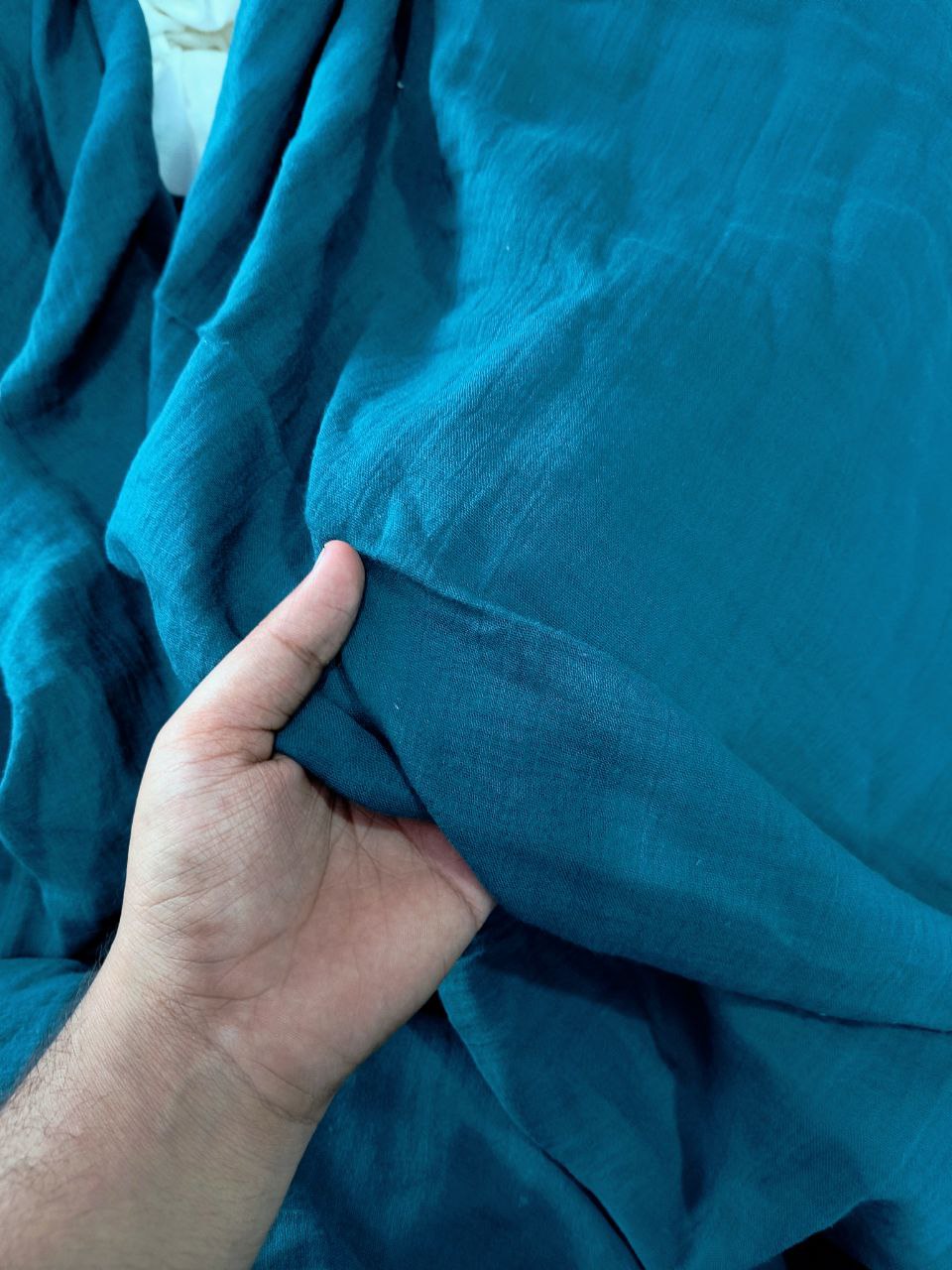 Most Premium Double Cloth Cotton FABRIC (Big WIDTH!!) (Mor Panki Color)