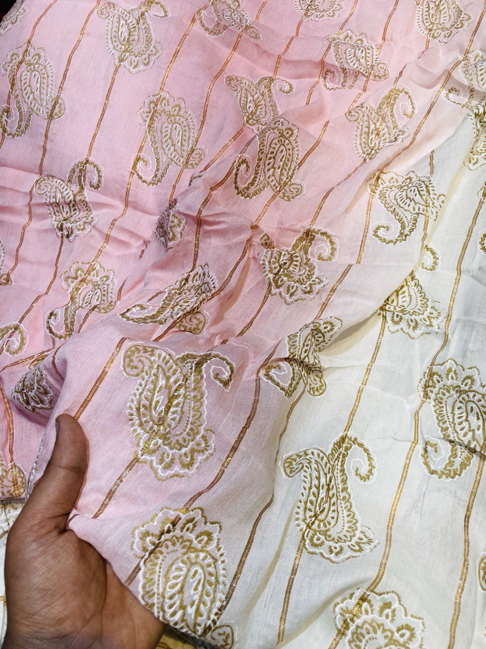 Most Premium Export Quality Of Fine Modal Rayon Crepe FABRIC - With Fine Print & Work