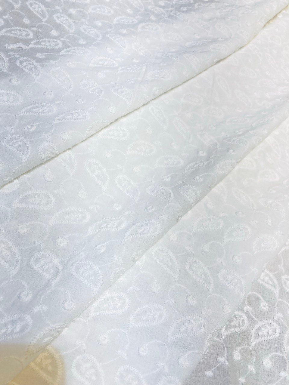 Most Premium Export Quality Of Pure Cotton FABRIC With Fine Chikankari Work (DYEABLE)