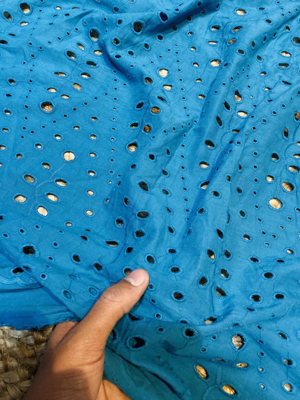 Most Premium Export Quality Of Pure Cotton FABRIC With Fine Chikankari Work (Big WIDTH!!)