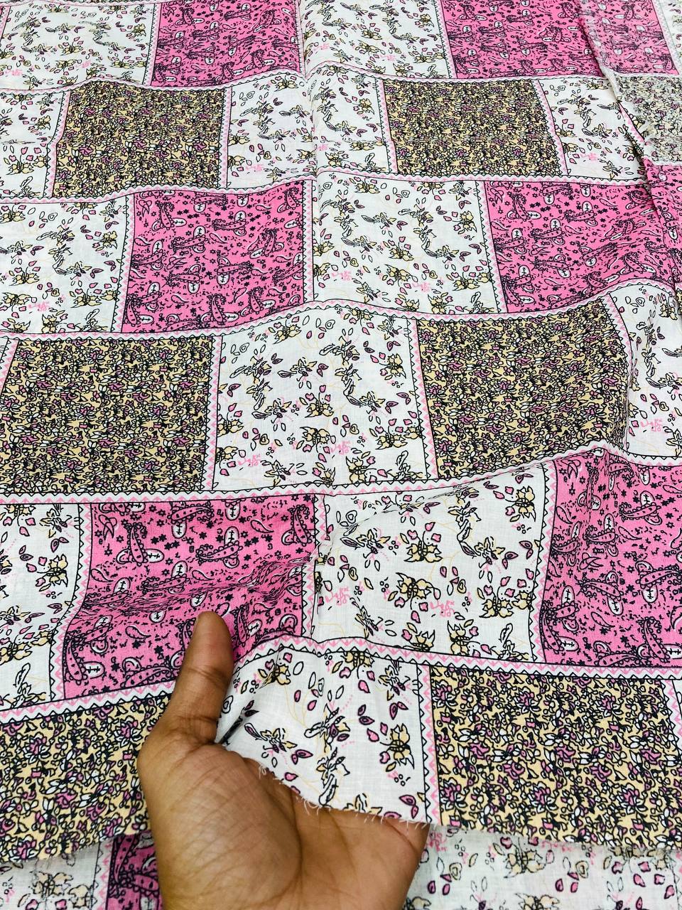 Cut Piece SALE- Premium Pure Designer COTTON PRINTED FABRICS IN SALE - Cut SIZE 1.80 Meter