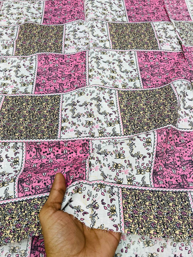 Cut Piece SALE- Premium Pure Designer COTTON PRINTED FABRICS IN SALE - Cut SIZE 1.80 Meter