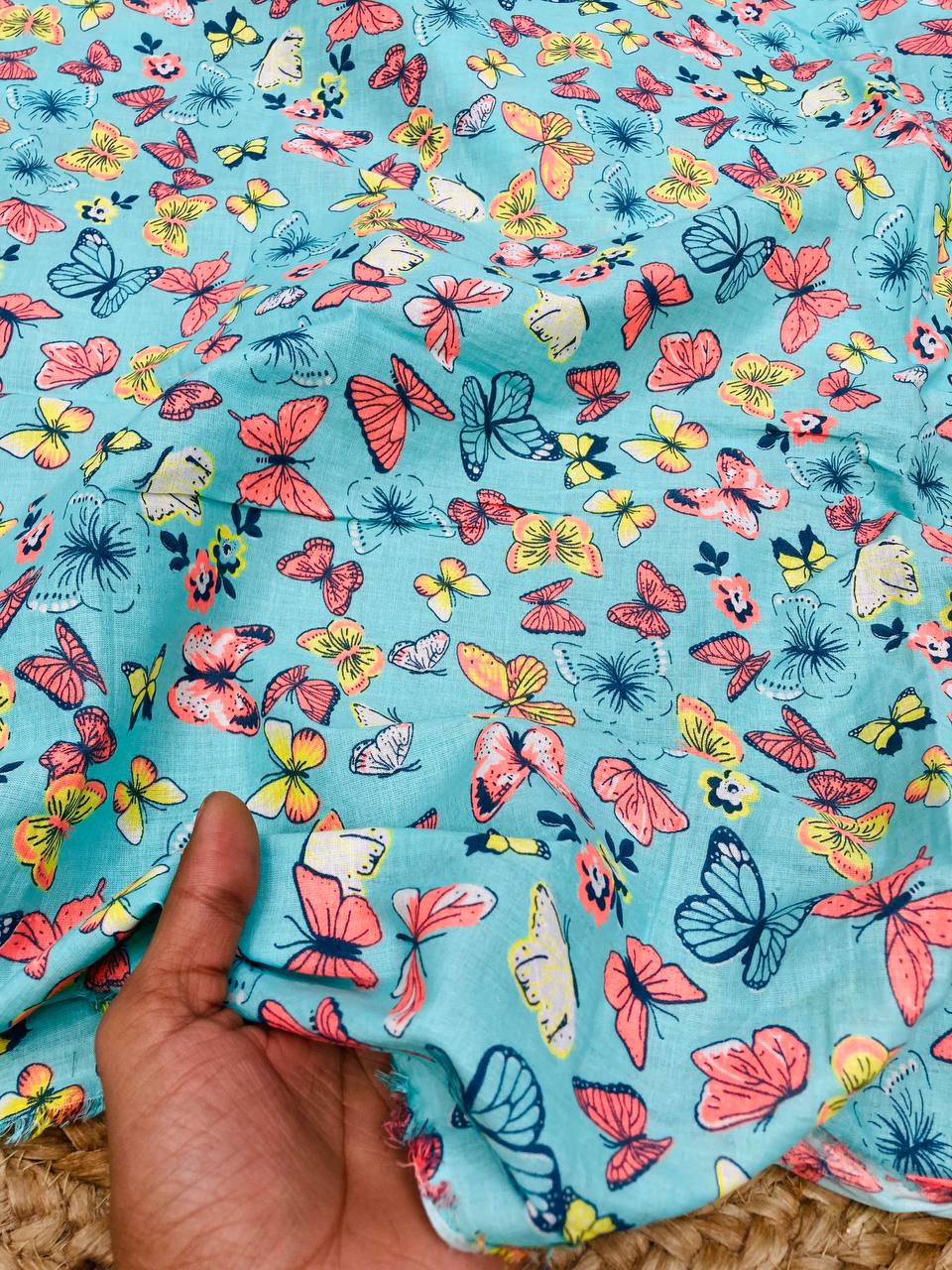 Cut Piece SALE- Premium Pure Designer COTTON PRINTED FABRICS IN SALE - Cut SIZE 3.50 Meter