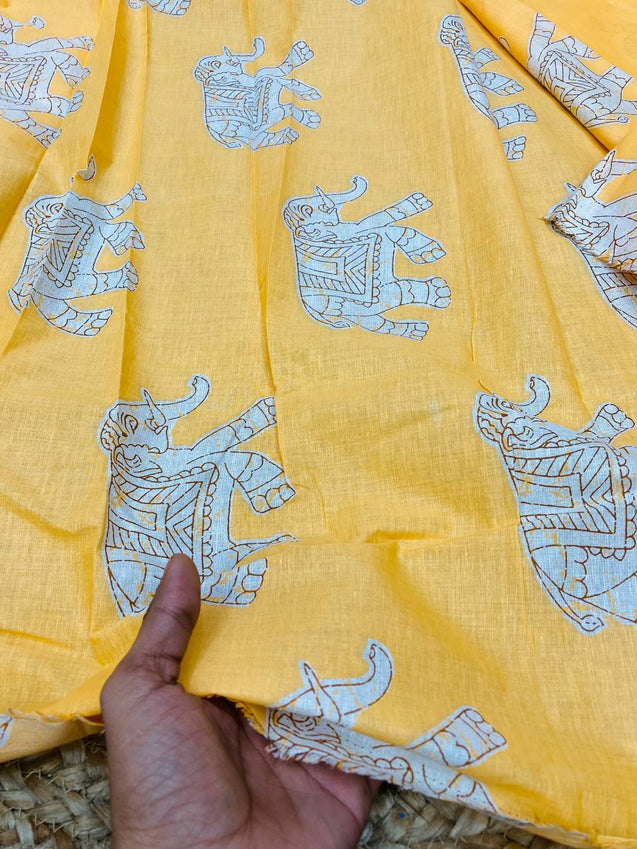 Cut Piece SALE- Premium Pure Designer COTTON PRINTED FABRICS IN SALE - Cut SIZE 2.85 Meter