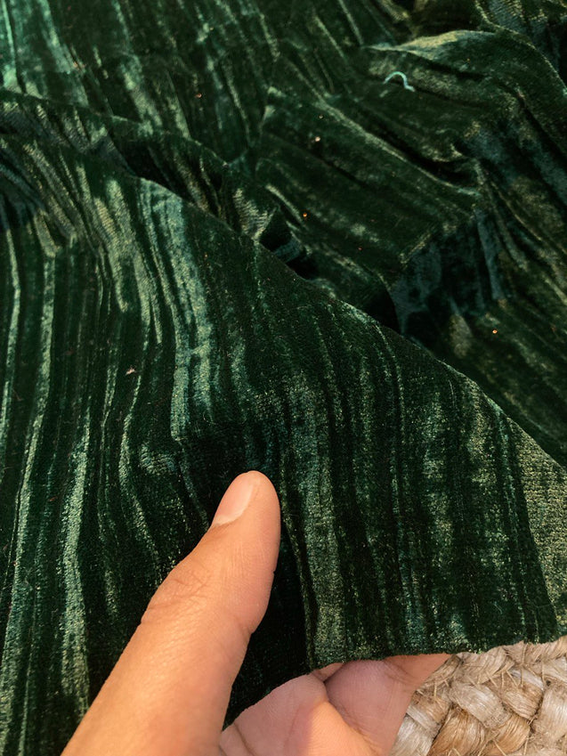 (Cut Piece SALE Fabric) Premium Imported Crushed Velvet FABRIC (Cut SIZE: 1.70 Meter)