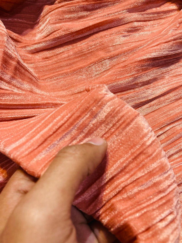 (Cut Piece SALE Fabric) Premium Imported Crushed Velvet FABRIC (Cut SIZE: 5 Meter)