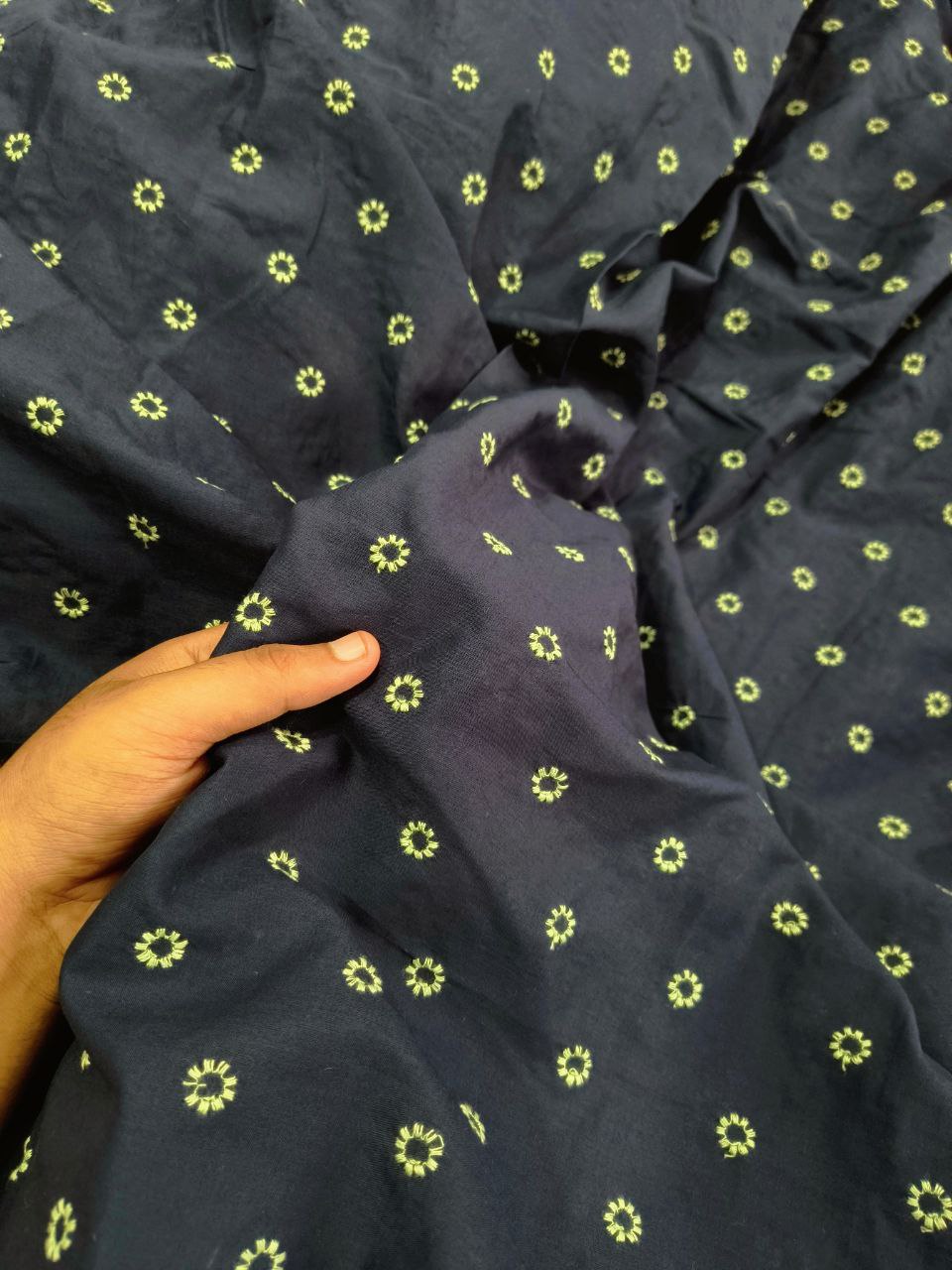 Most Premium Pure Cotton FABRIC With Fine Embroidery (Big WIDTH!!)