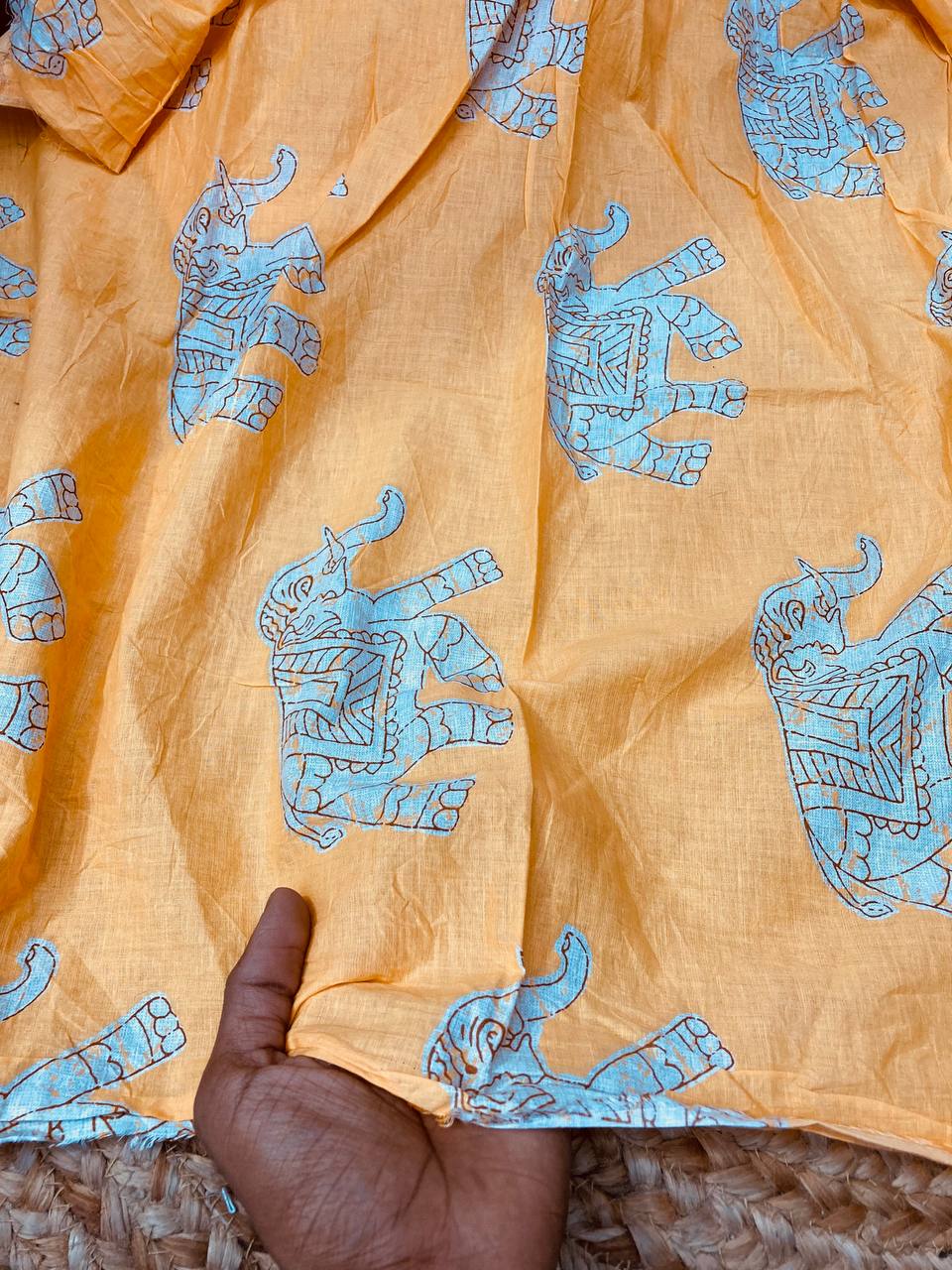 Cut Piece SALE- Premium Pure Designer COTTON PRINTED FABRICS IN SALE - Cut SIZE 0.70 Meter