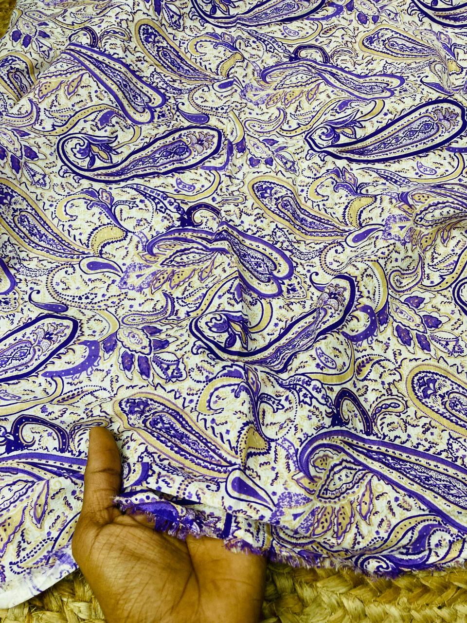 Cut Piece SALE- Premium Pure Designer COTTON PRINTED FABRICS IN SALE - Cut SIZE 0.65 Meter
