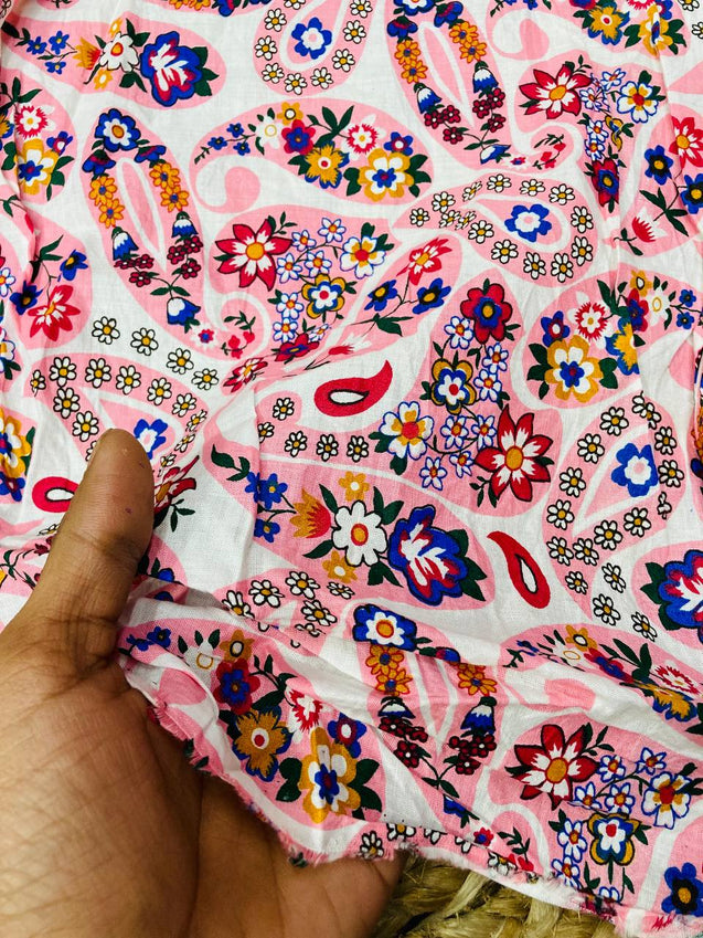 Cut Piece SALE- Premium Pure Designer COTTON PRINTED FABRICS IN SALE - Cut SIZE .40 Meter