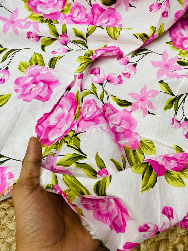 Cut Piece SALE- Premium Pure Designer COTTON PRINTED FABRICS IN SALE - Cut SIZE 0.50 Meter