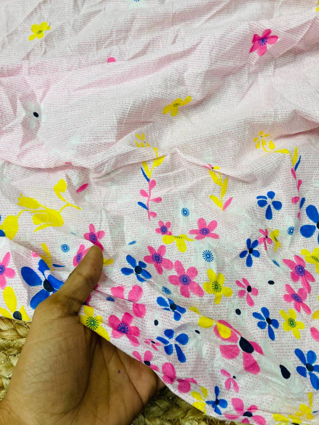 Cut Piece SALE- Premium Pure Designer COTTON PRINTED FABRICS IN SALE - Cut SIZE 0.80 Meter