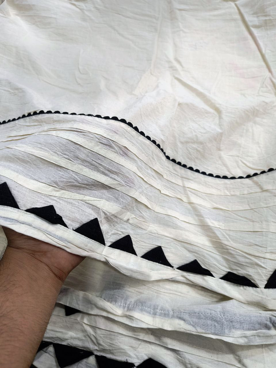 Premium Pure Cotton Handwork Pintex Border