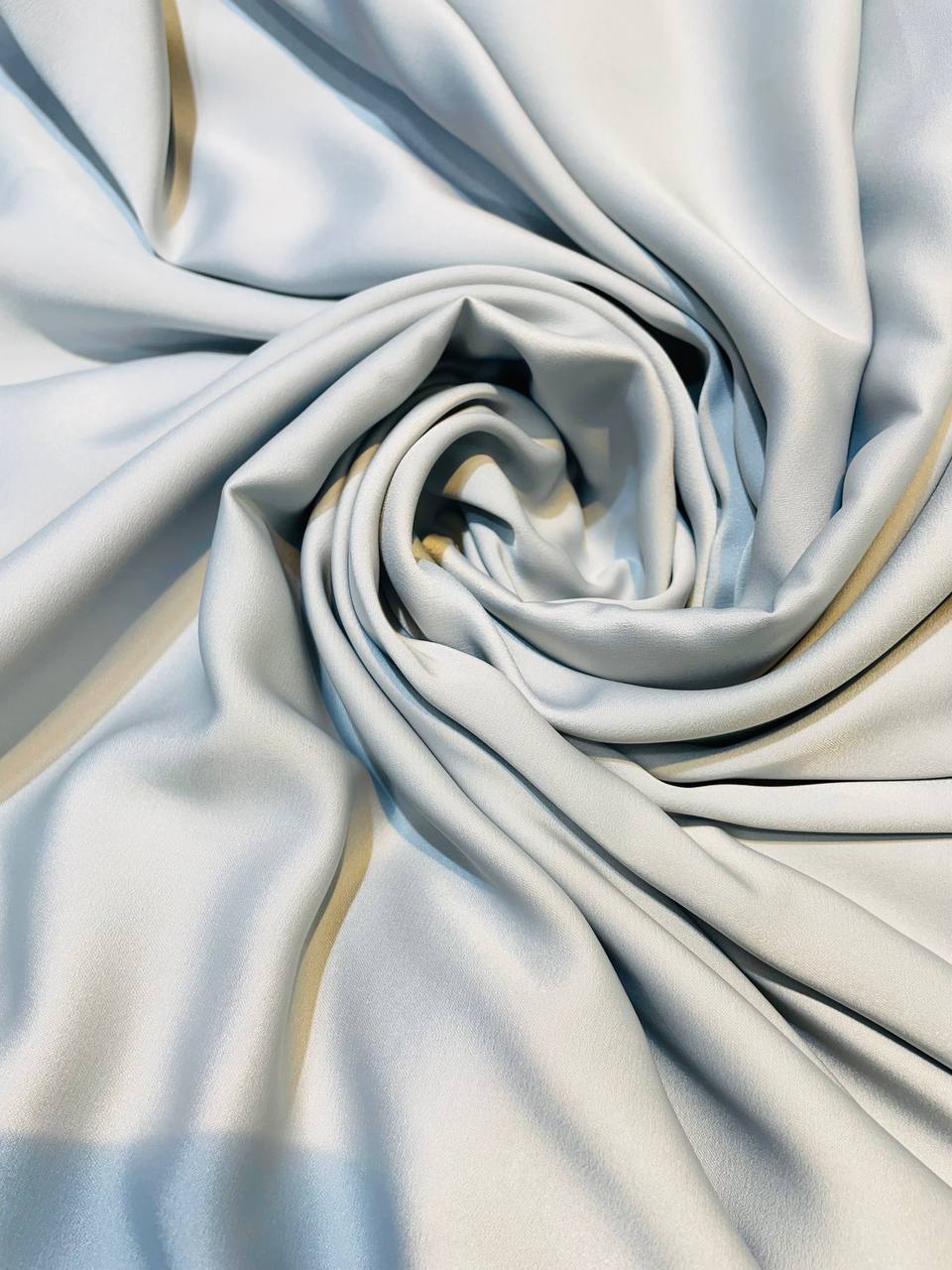 Most Premium Imported Pure MALAI SILK Fabric (Big WIDTH!!) (Grey)