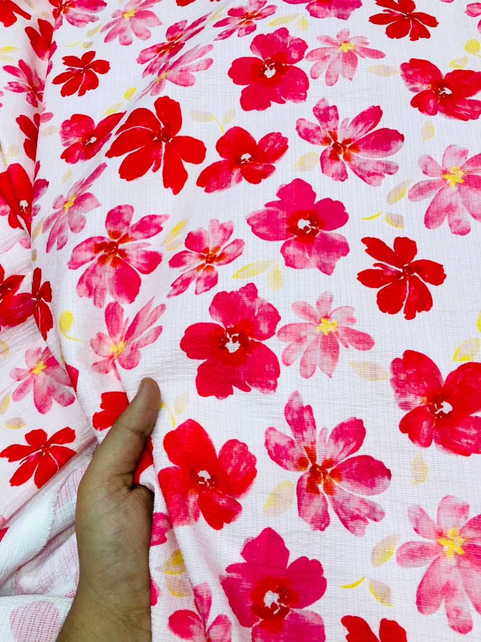 Most Premium Pure Bubble Printed Crepe FABRIC (Big WIDTH!!)