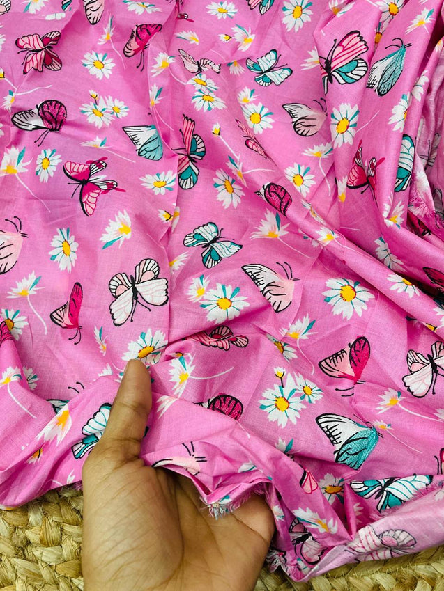 Cut Piece SALE- Premium Pure Designer COTTON PRINTED FABRICS IN SALE - Cut SIZE 3 Meter