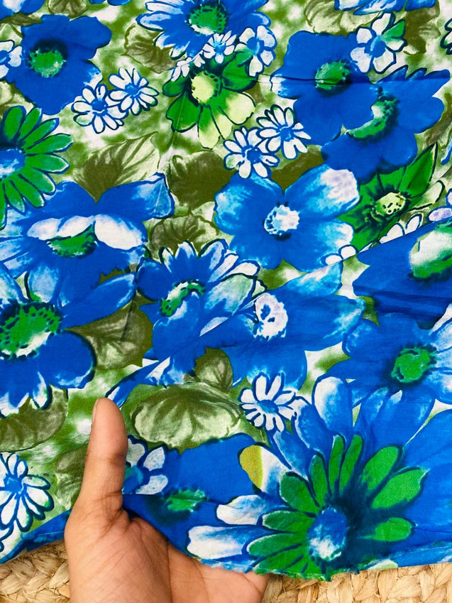 Cut Piece SALE- Premium Pure Designer COTTON PRINTED FABRICS IN SALE - Cut SIZE 0.80 Meter