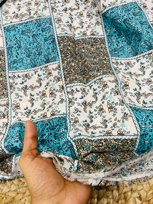 Cut Piece SALE- Premium Pure Designer COTTON PRINTED FABRICS IN SALE - Cut SIZE 1.70 Meter