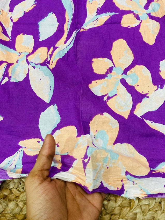 Cut Piece SALE- Premium Pure Designer COTTON PRINTED FABRICS IN SALE - Cut SIZE 0.50 Meter