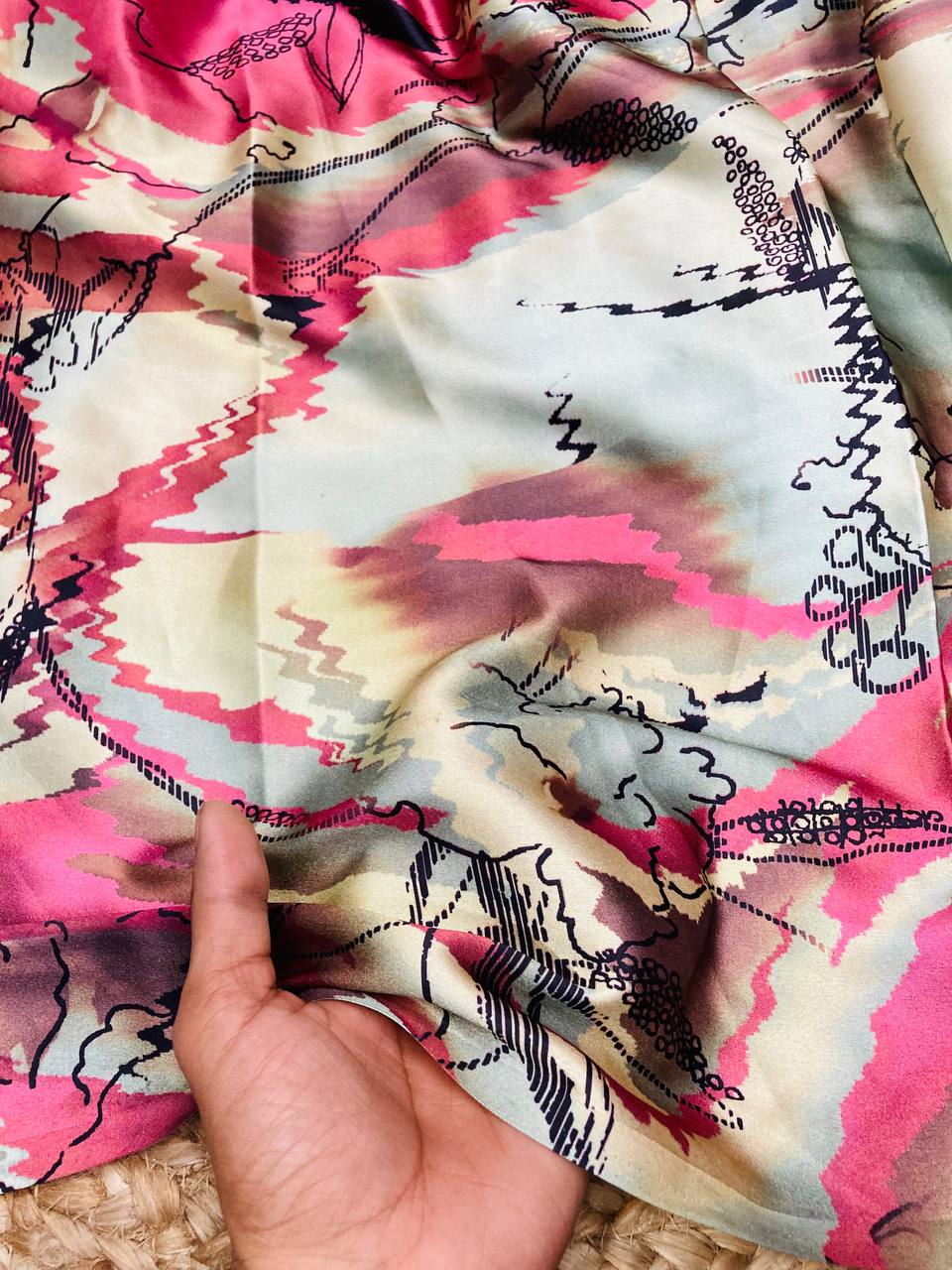 Most Premium Satin PRINTED FABRIC