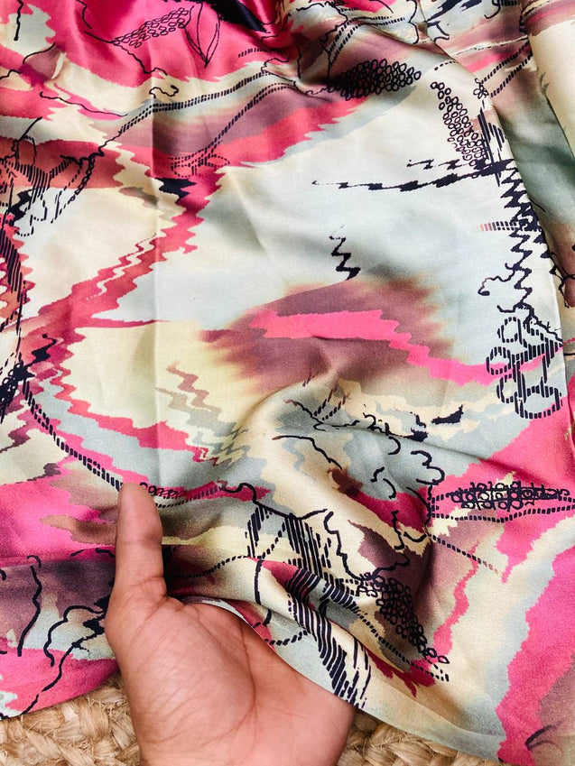 Most Premium Satin PRINTED FABRIC