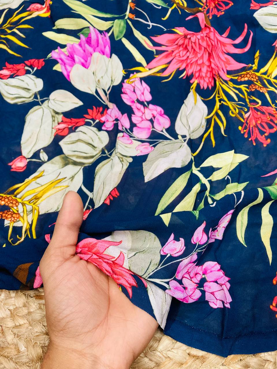 Premium Pure Georgette PRINTED FABRIC (Big WIDTH!!)