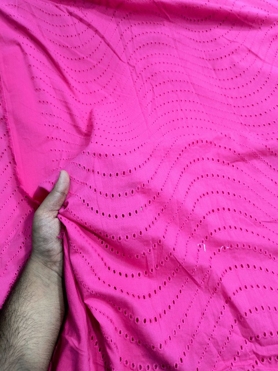 Premium Fine Hakuba Chikankari Embroidery On Pure Cotton FABRIC