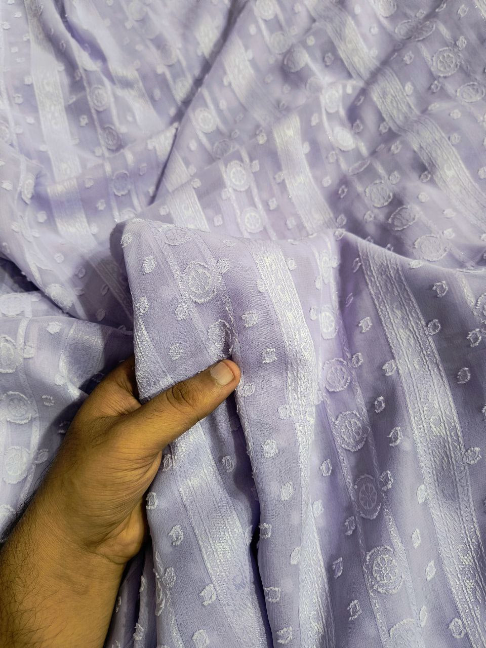 Premium Fine Thread Weaving On Pure Georgette FABRIC (Big WIDTH!!)